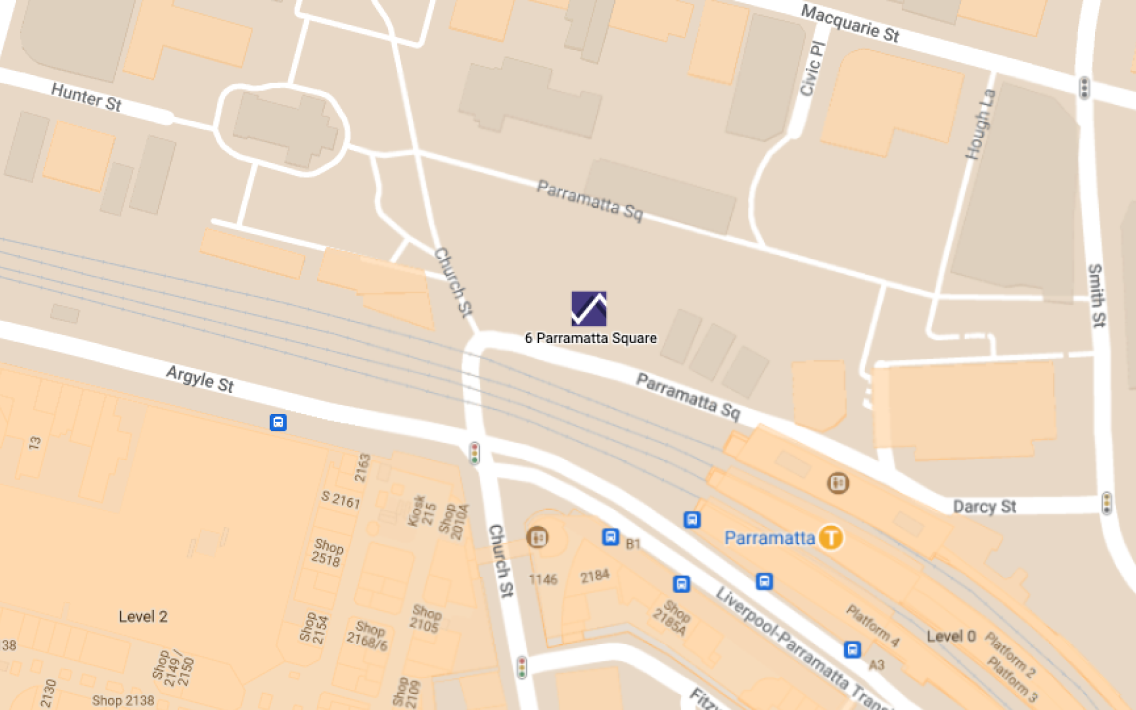 6 Parramatta Square location on a map