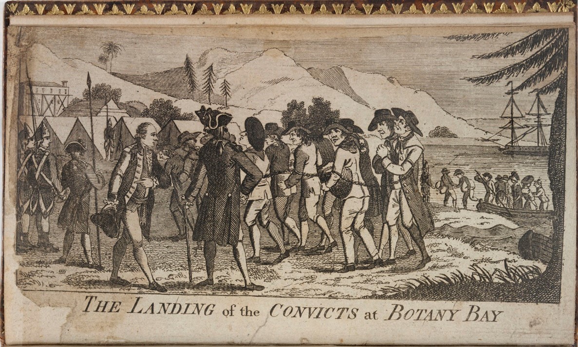 Convicts landing at Botany Bay