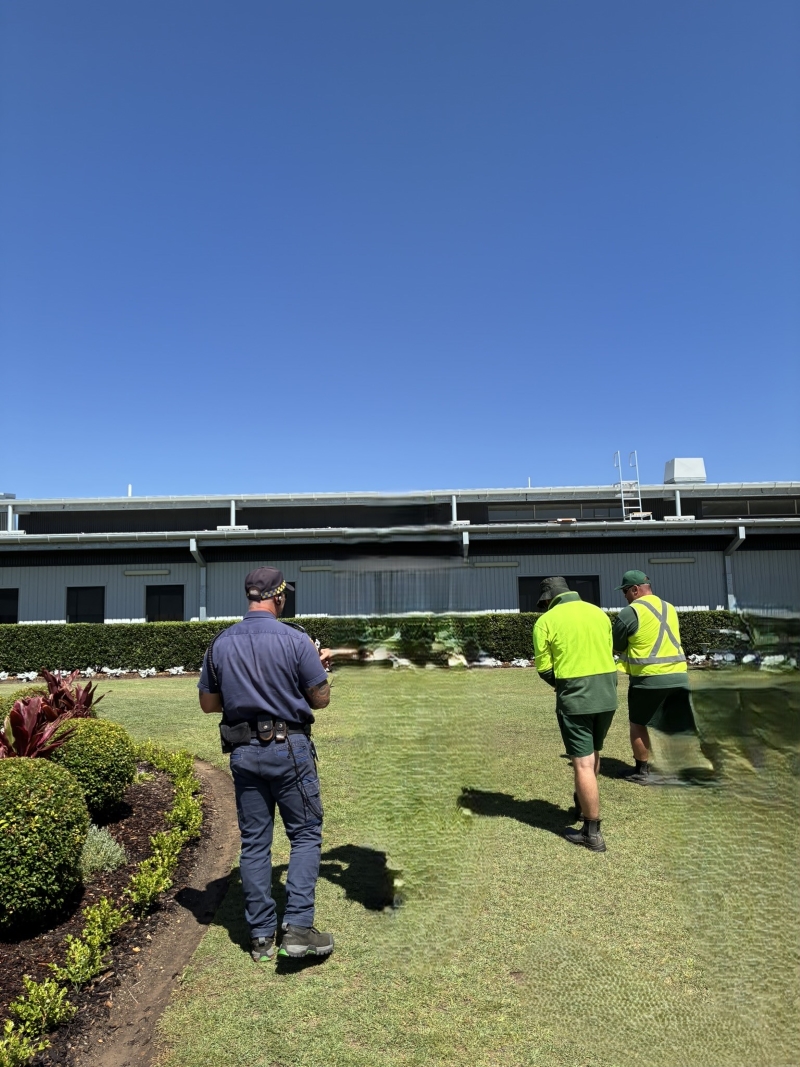 Men in a prison garden