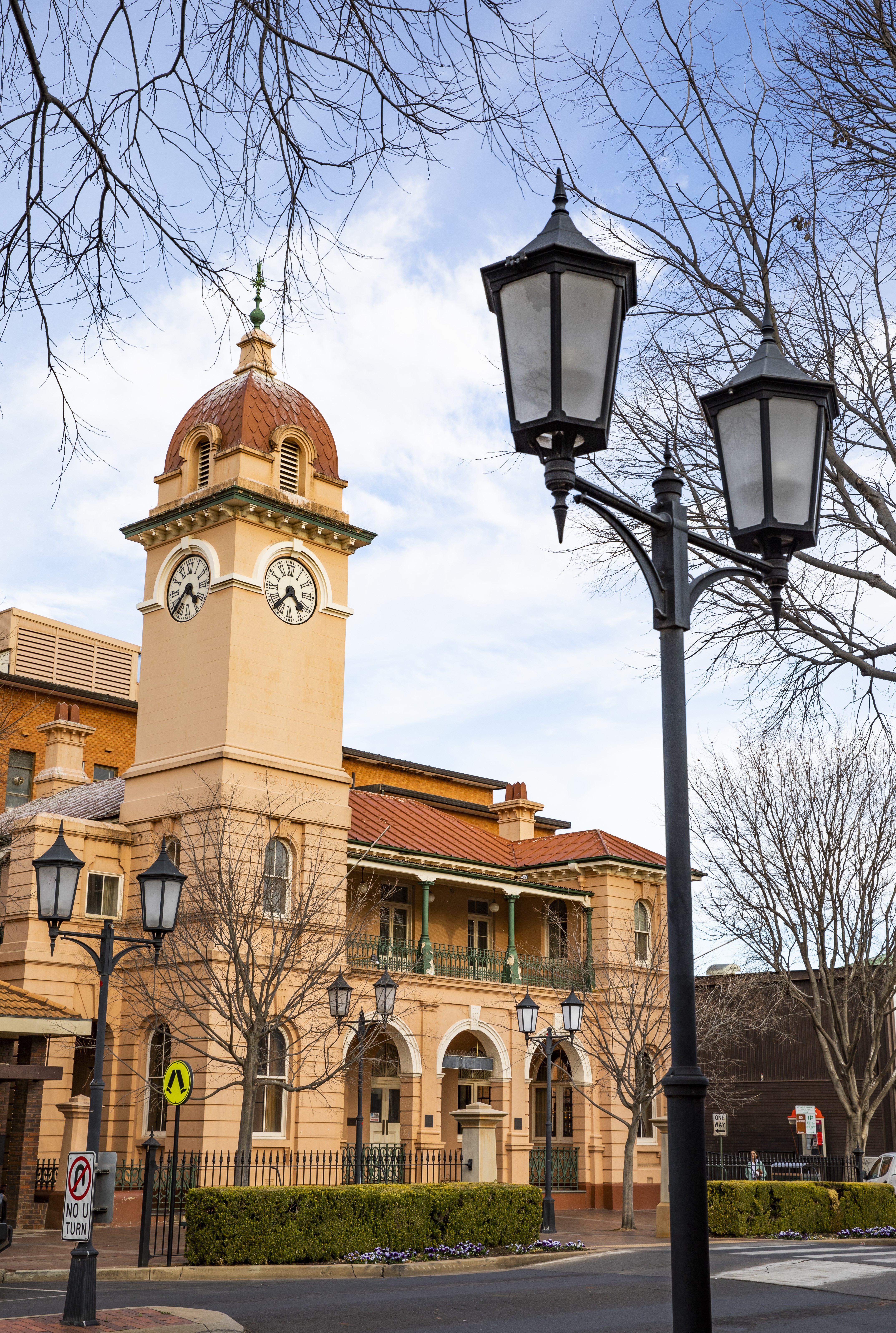 An image of Dubbo Clock Tower against a blue sky