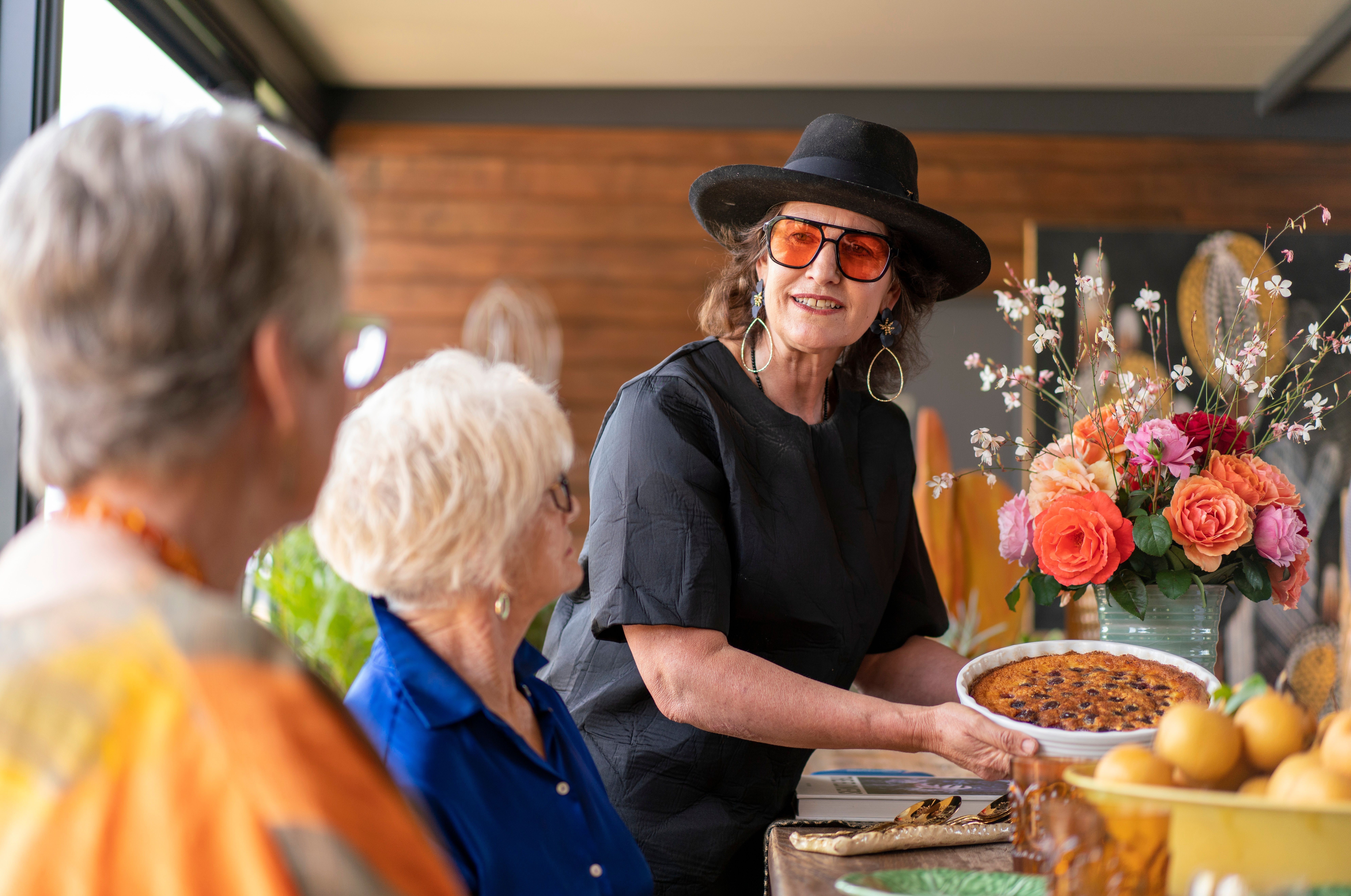 A photo of two people enjoying the Country Food Trails