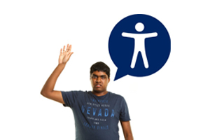 Image of a man waving with thought bubble with human outline in it 