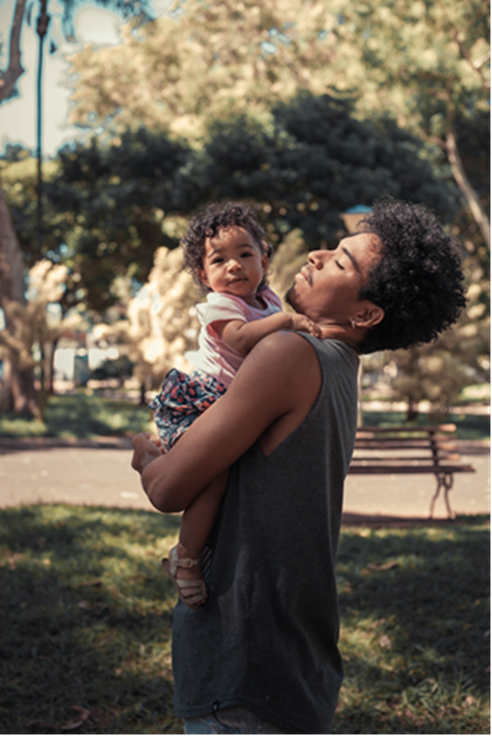 Man holding a baby