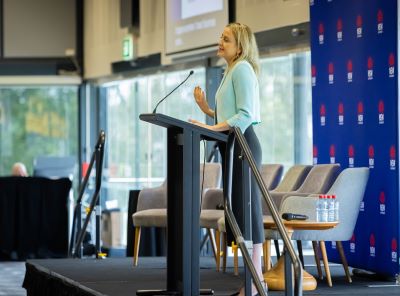 Keynote 2 Dr Hannah Tonkin speaking