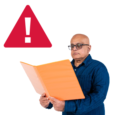 A person with a folder