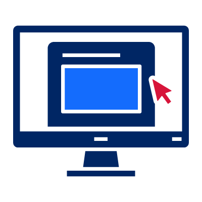 Icon of a computer screen.